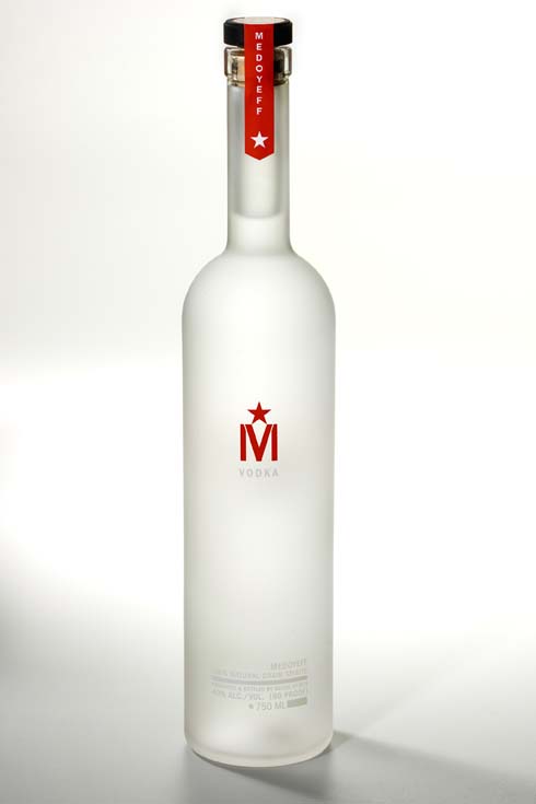 Medoyef Vodka bottle design
